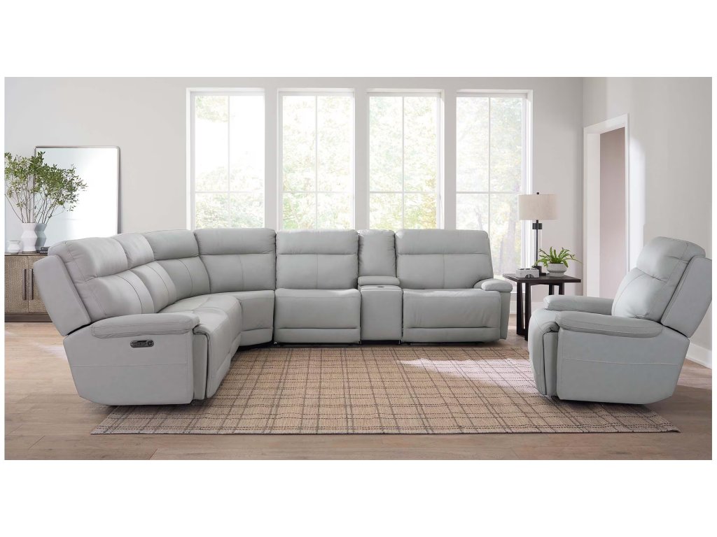 Fletcher Leather Power Reclining Sectional - image 1