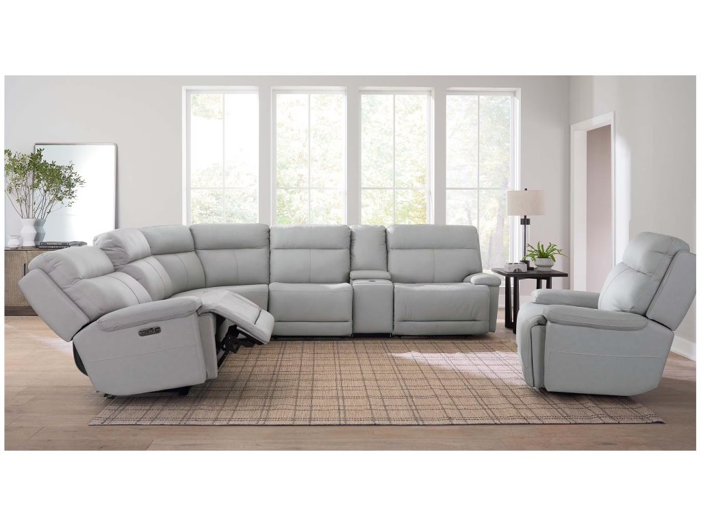 Fletcher Leather Power Reclining Sectional - image 2