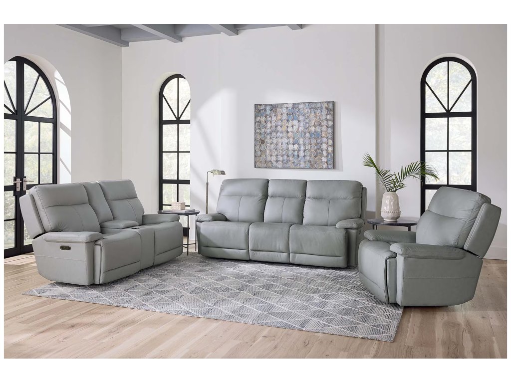 Fletcher Leather Power Reclining Sofa - image 1