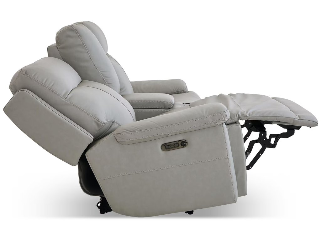Fletcher Leather Power Reclining Loveseat with Center Console - image 5