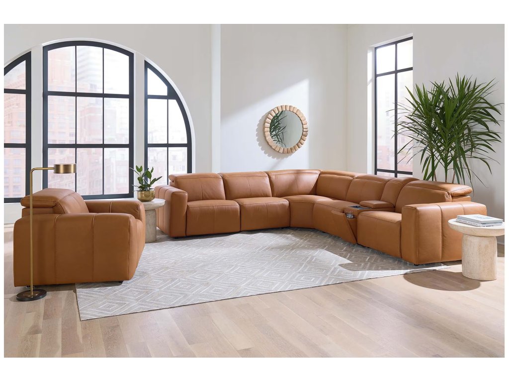 Airy Leather Power Reclining Sectional - image 2