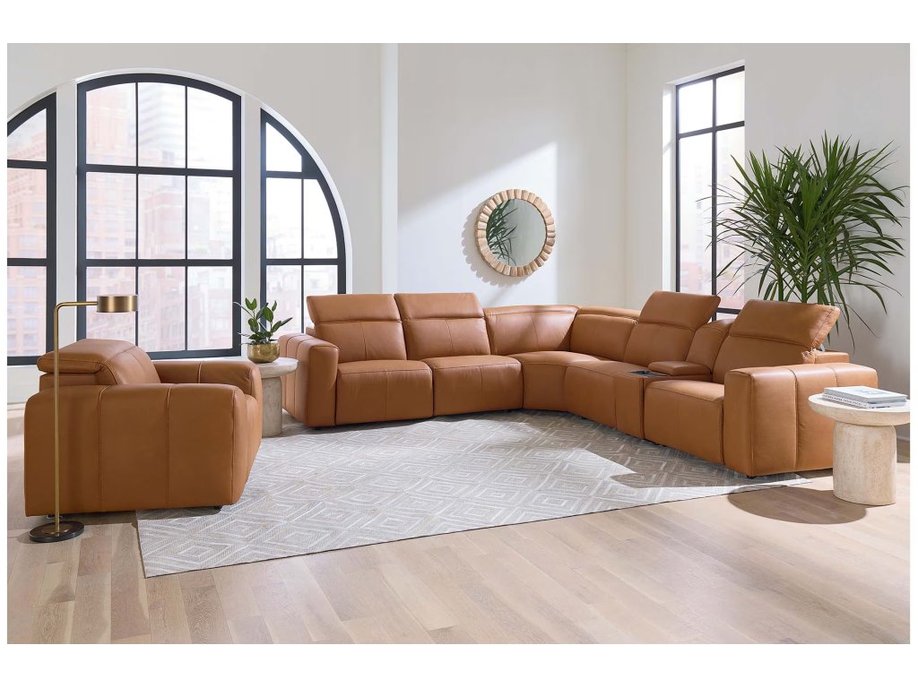 Airy Leather Power Reclining Sectional - image 3