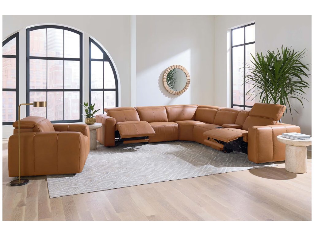 Airy Leather Power Reclining Sectional - image 4