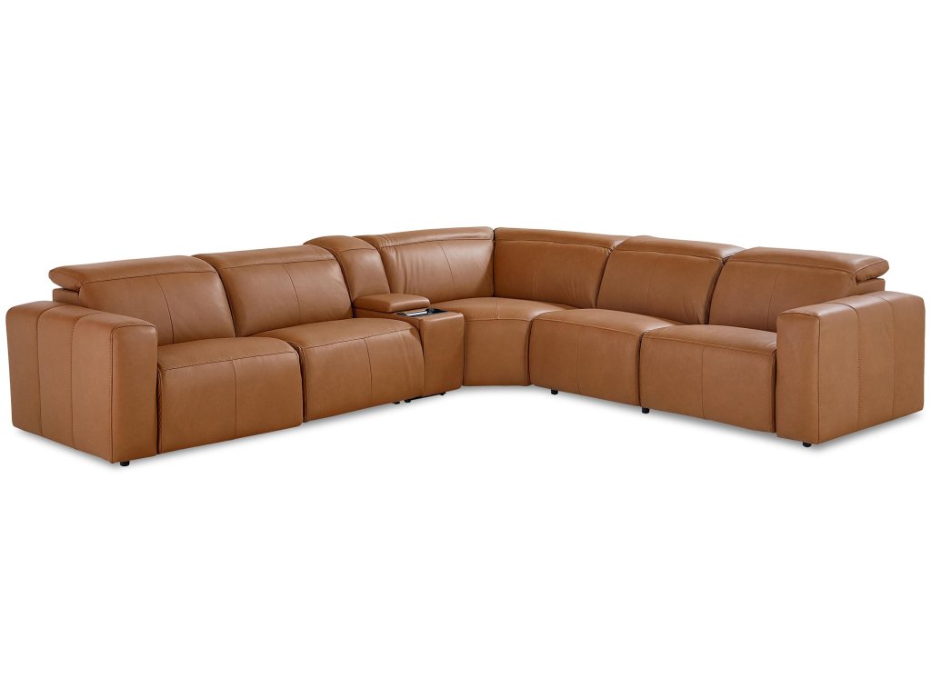 Airy Leather Power Reclining Sectional - main image