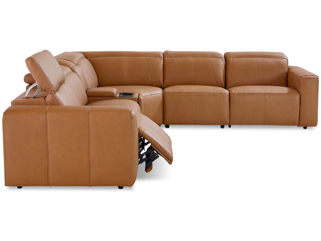Airy Leather Power Reclining Sectional - image 6