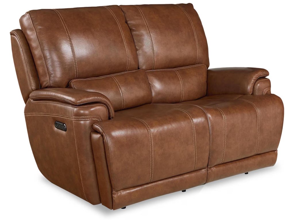 Burlington Leather Power Reclining Loveseat - image 1