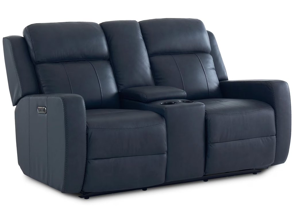 Norwood Leather Power Reclining Loveseat with Center Console - image 3