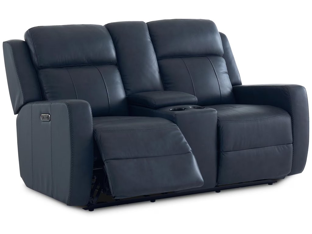 Norwood Leather Power Reclining Loveseat with Center Console - image 4