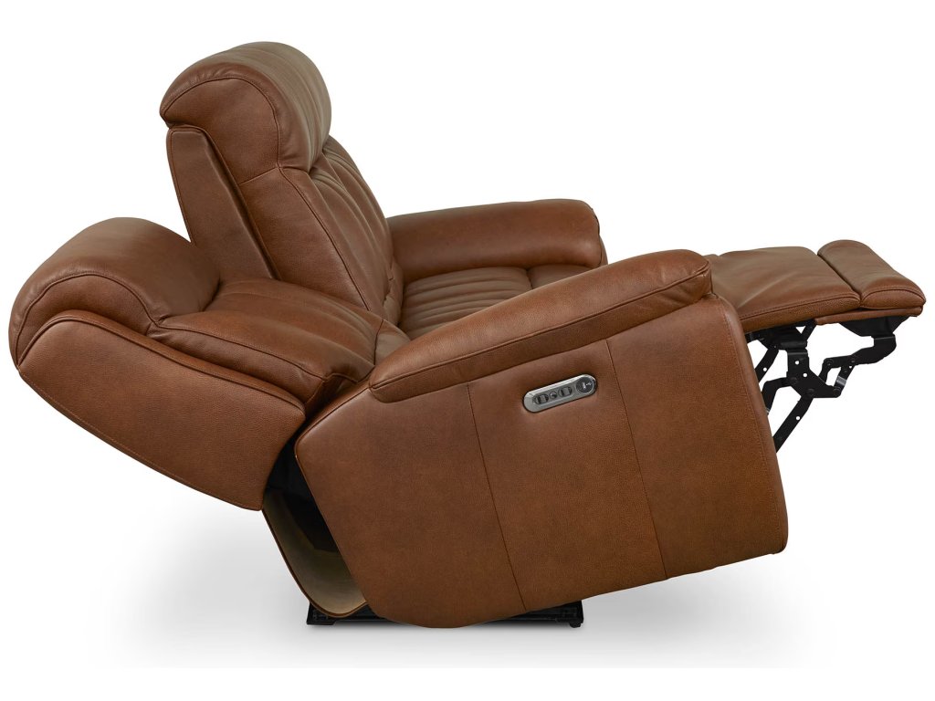 Benson Leather Power Reclining Loveseat - image 3
