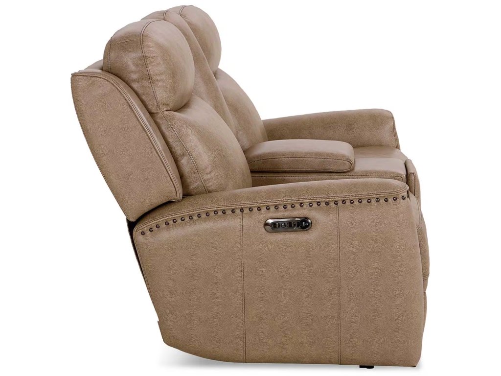 Douglas Leather Power Reclining Loveseat with Center Console - image 6