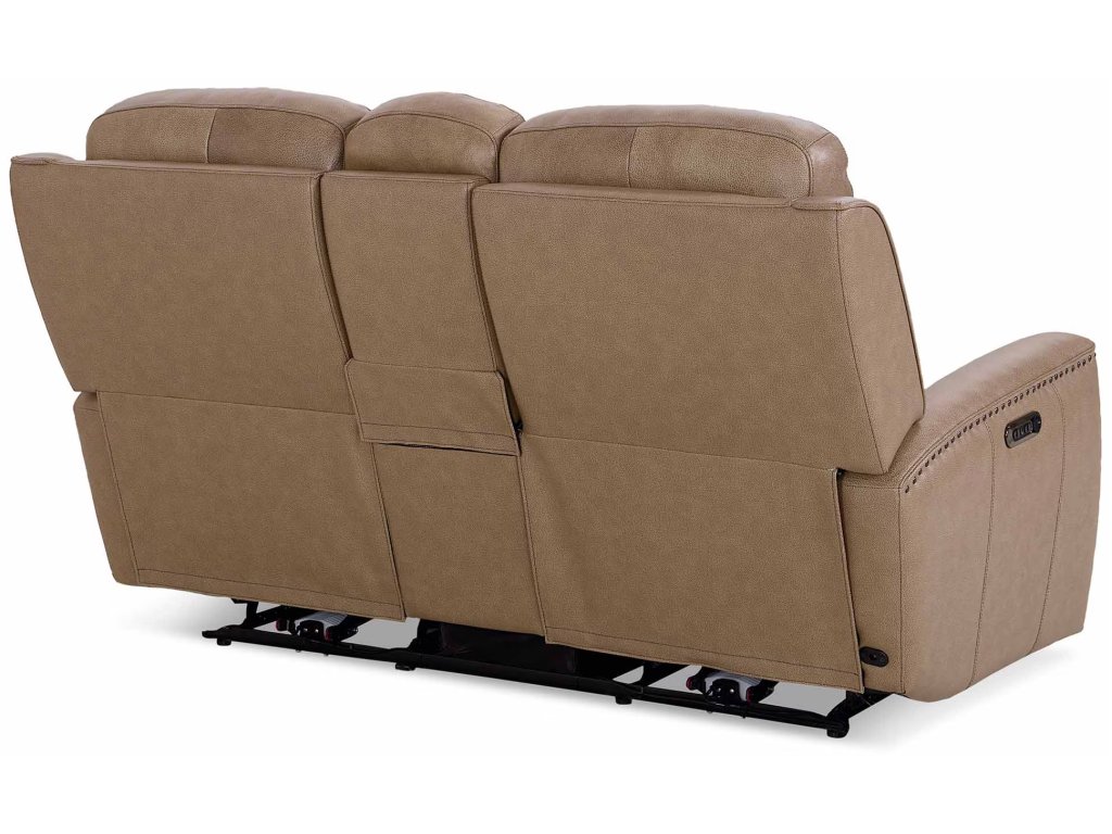 Douglas Leather Power Reclining Loveseat with Center Console - image 7