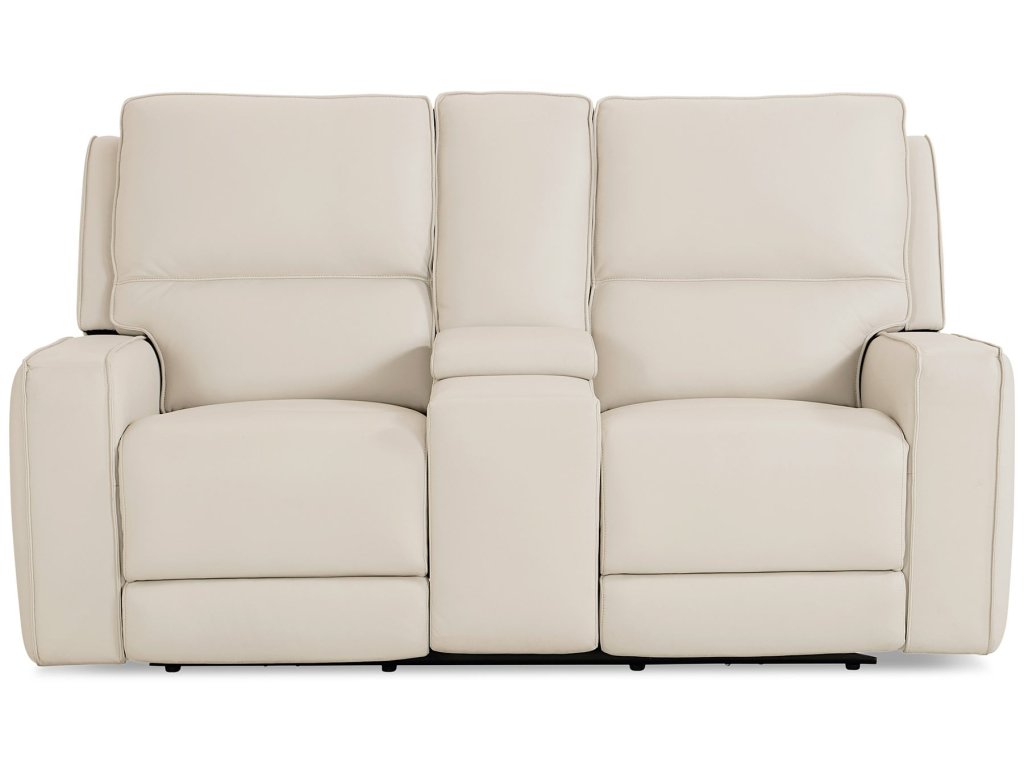Raymond Leather Power Reclining Loveseat with Center Console - main image