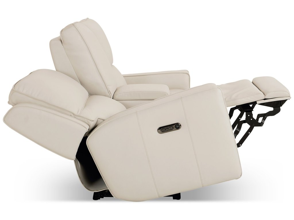 Raymond Leather Power Reclining Loveseat with Center Console - image 5