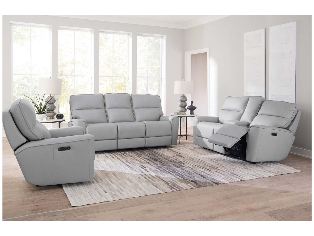 Kenneth Leather Power Reclining Loveseat with Center Console - image 2