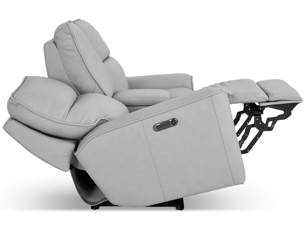 Kenneth Leather Power Reclining Loveseat with Center Console - image 5