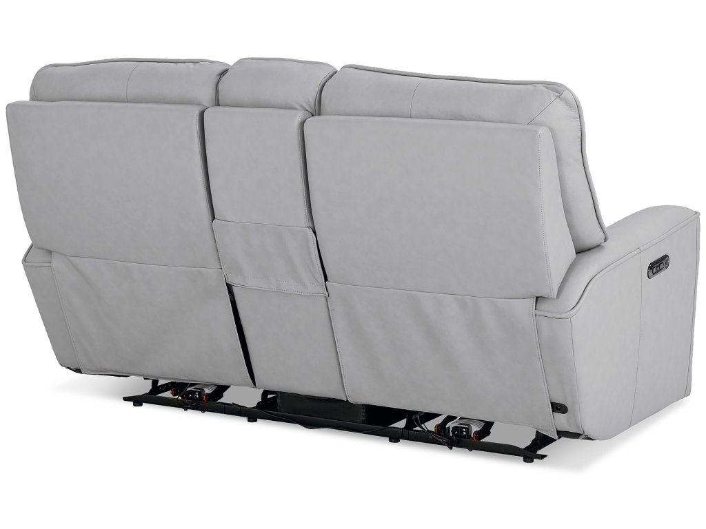 Kenneth Leather Power Reclining Loveseat with Center Console - image 7