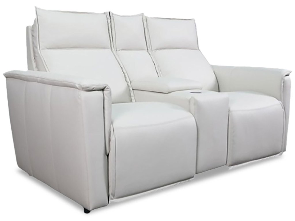 Chauncey Leather Power Reclining Loveseat with Center Console - image 1
