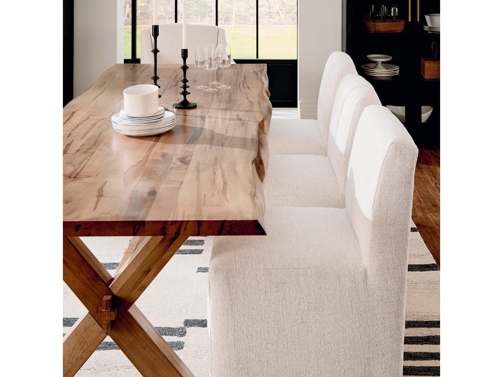 Banks Upholstered Dining Side Chair with Casters - image 1