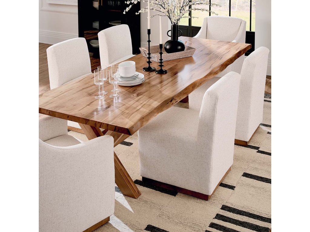 Banks Upholstered Dining Side Chair with Casters - image 2