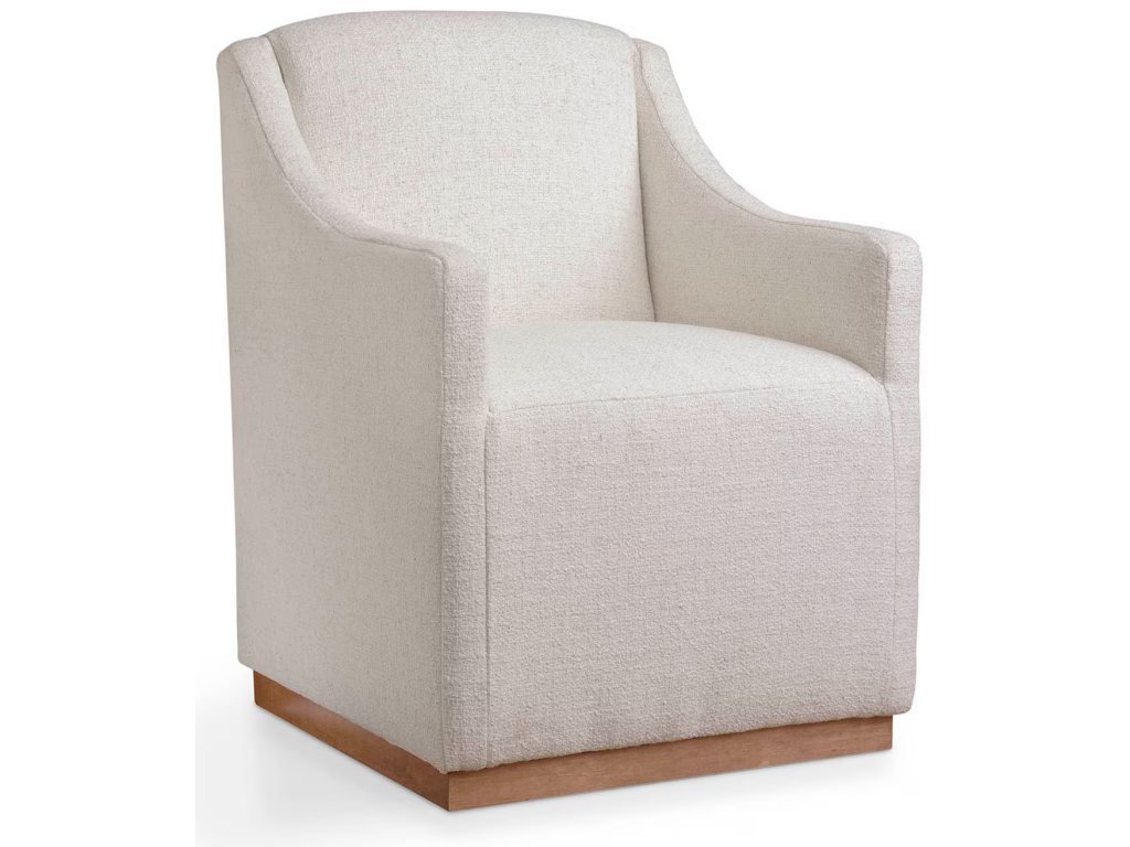 Banks Upholstered Dining Armchair with Casters - main image