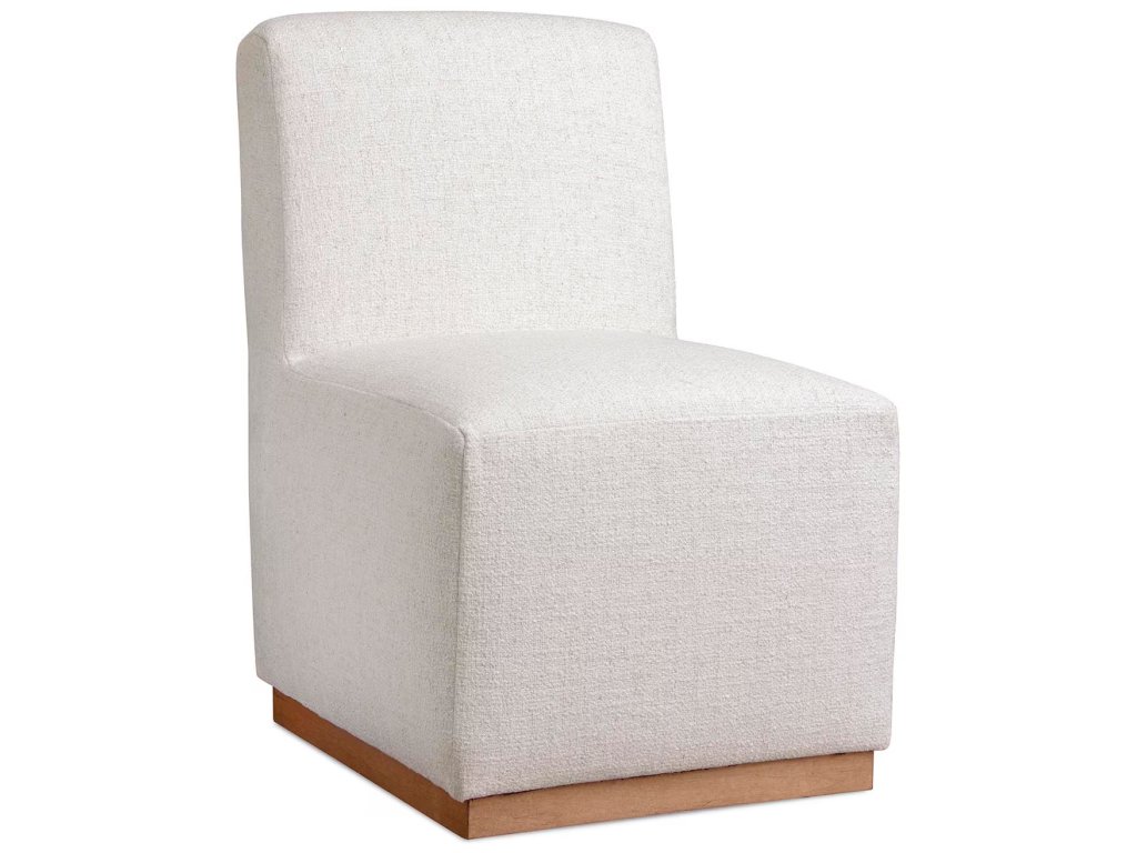 Banks Upholstered Dining Side Chair with Casters - main image