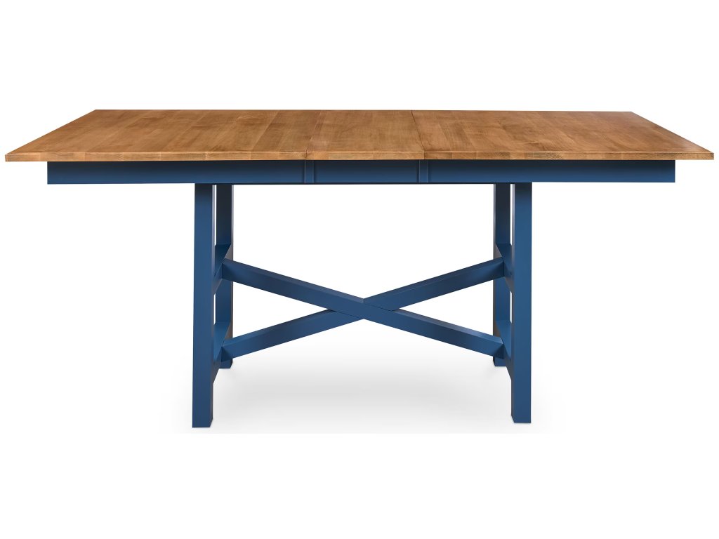 HideAway Solid Maple Trestle Extendable Counter Dining Table - image 2