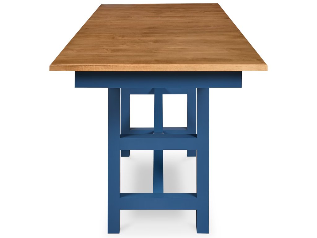 HideAway Solid Maple Trestle Extendable Counter Dining Table - image 8