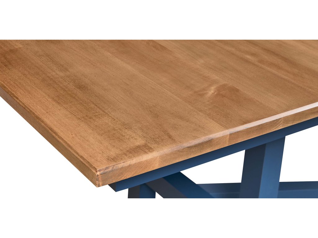 HideAway Solid Maple Trestle Extendable Counter Dining Table - image 7