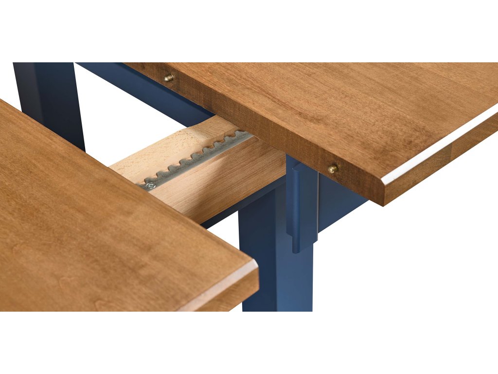 HideAway Solid Maple Trestle Extendable Counter Dining Table - image 6