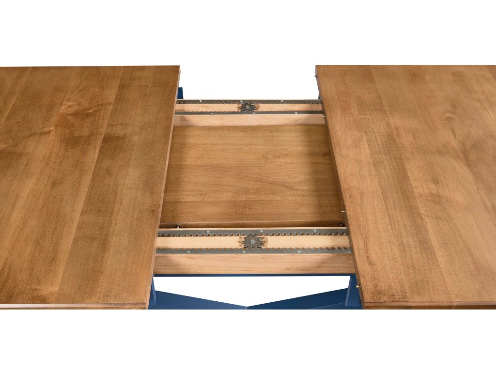 HideAway Solid Maple Trestle Extendable Counter Dining Table - image 5