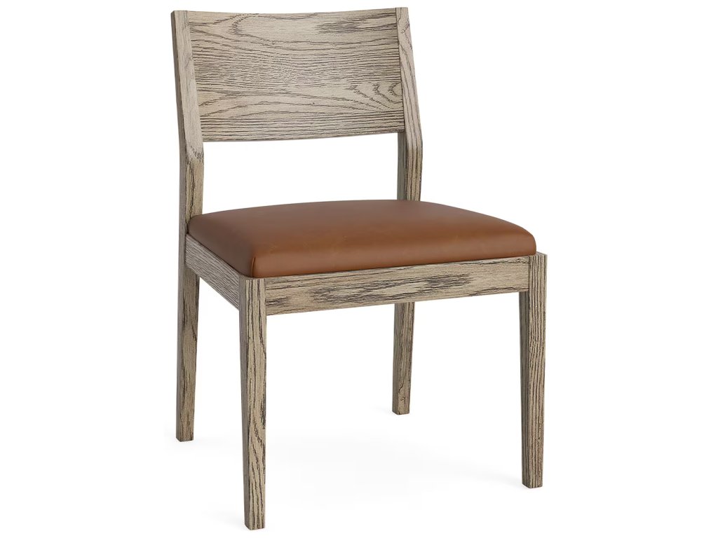 Myers Dining Side Chair with Leather Upholstered Seat - main image