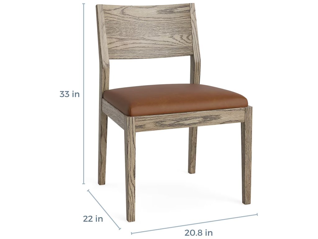Myers Dining Side Chair with Leather Upholstered Seat - image 3