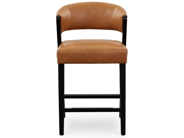 Asher Upholstered Faux Leather Counter Stool