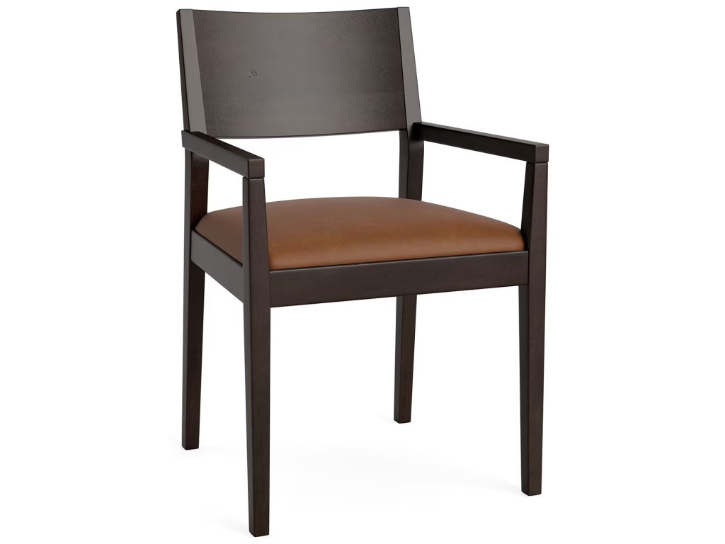 Myers Dining Armchair with Leather Upholstered Seat - main image