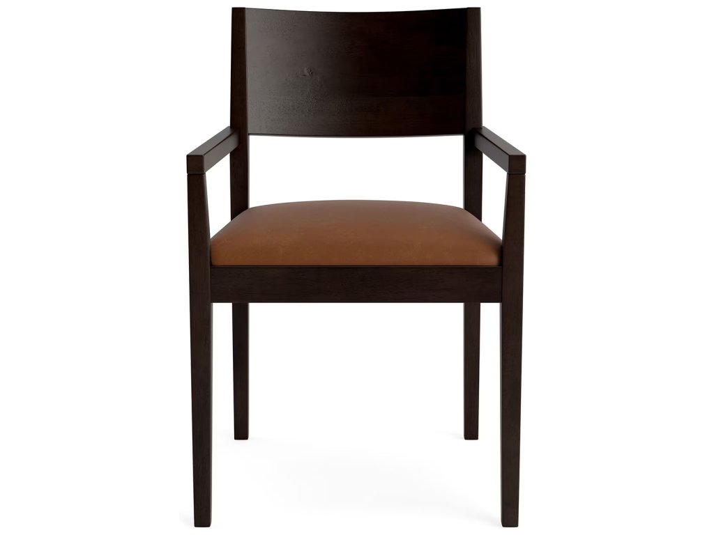 Myers Dining Armchair with Leather Upholstered Seat - image 1