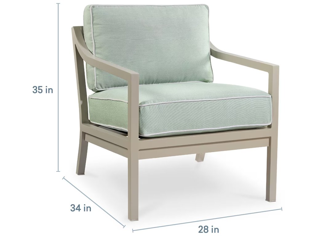 Susanna Outdoor Slope Arm Lounge Chair with Welt - image 6