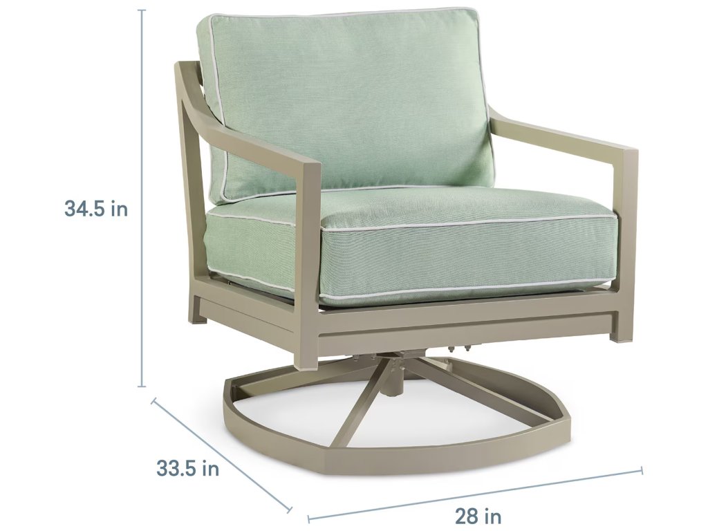 Susanna Outdoor Slope Arm Swivel Rocker with Welt - image 3