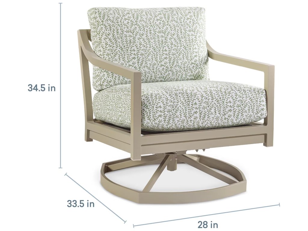 Susanna Outdoor Slope Arm Swivel Rocker Chair - image 4