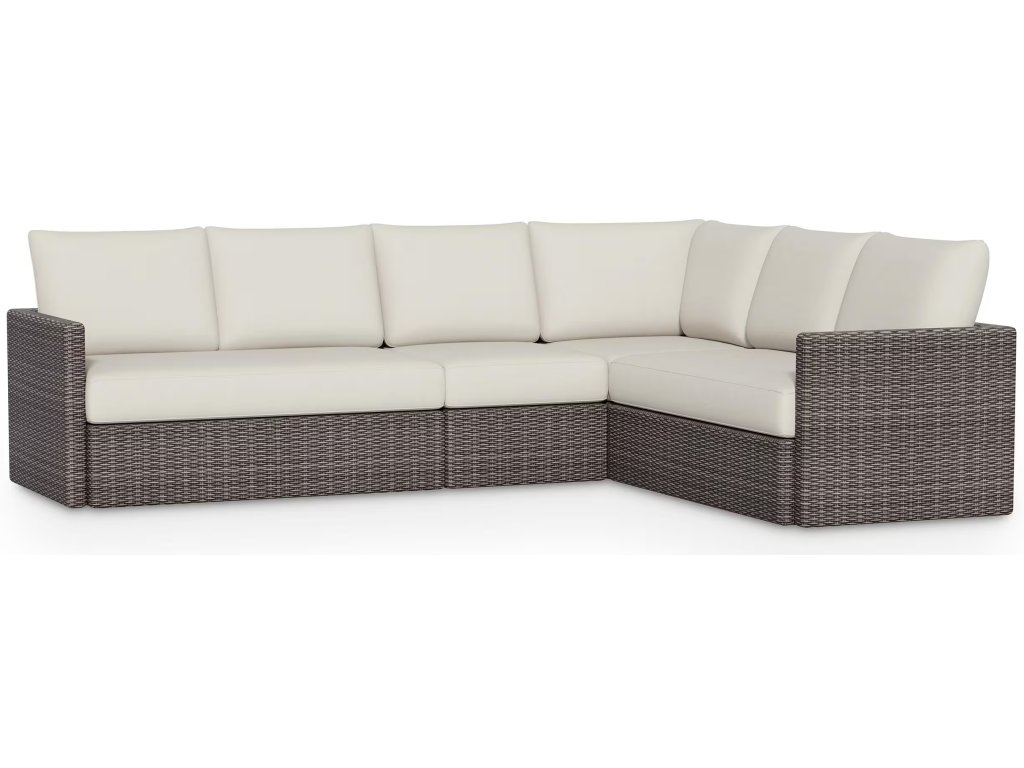 Ashford Outdoor L-Shaped Wicker Sectional - main image