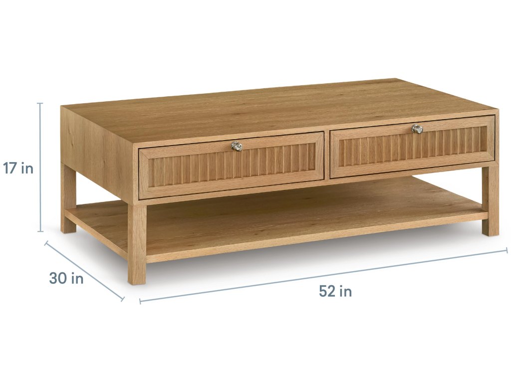 Newbury Ribbed Drawer Cocktail Table - image 4