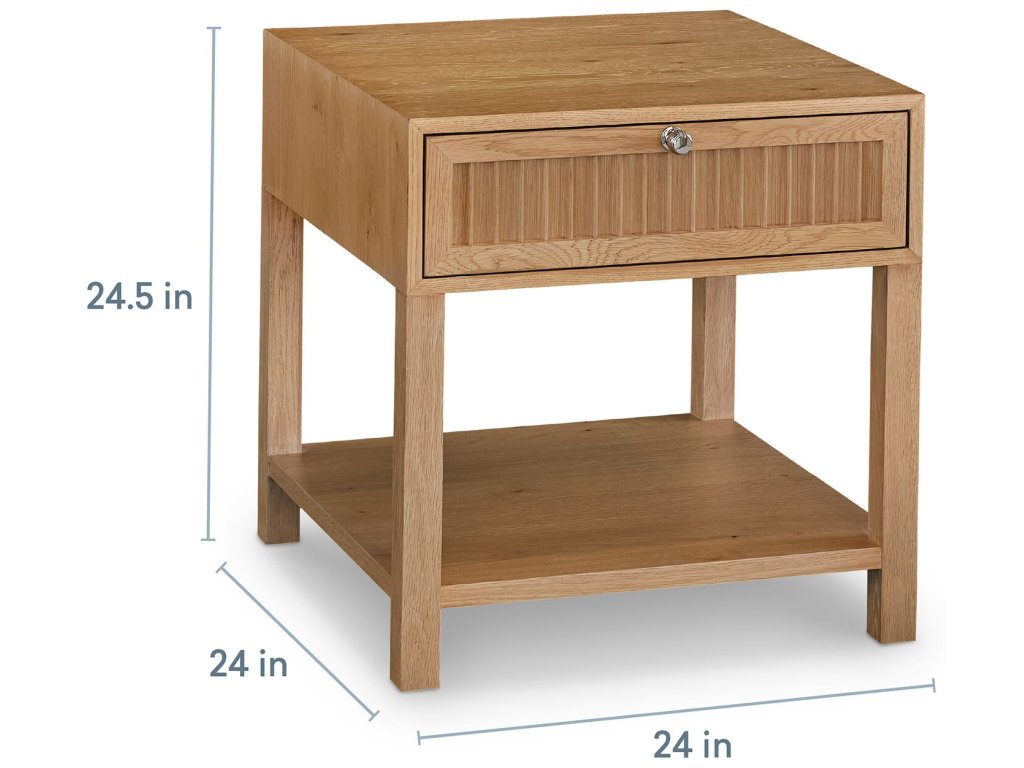 Newbury Ribbed Drawer End Table - image 4