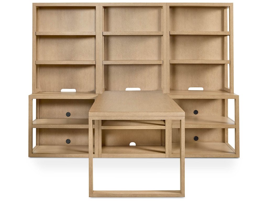 HomeWork Office Desk and 3 Wide Bookshelf Set - image 3