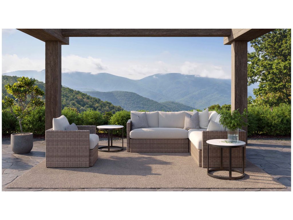 Ashford Outdoor L-Shaped Wicker Sectional - image 1