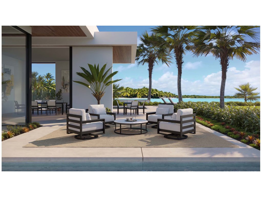 Glavin Outdoor Round Cocktail Table - image 1
