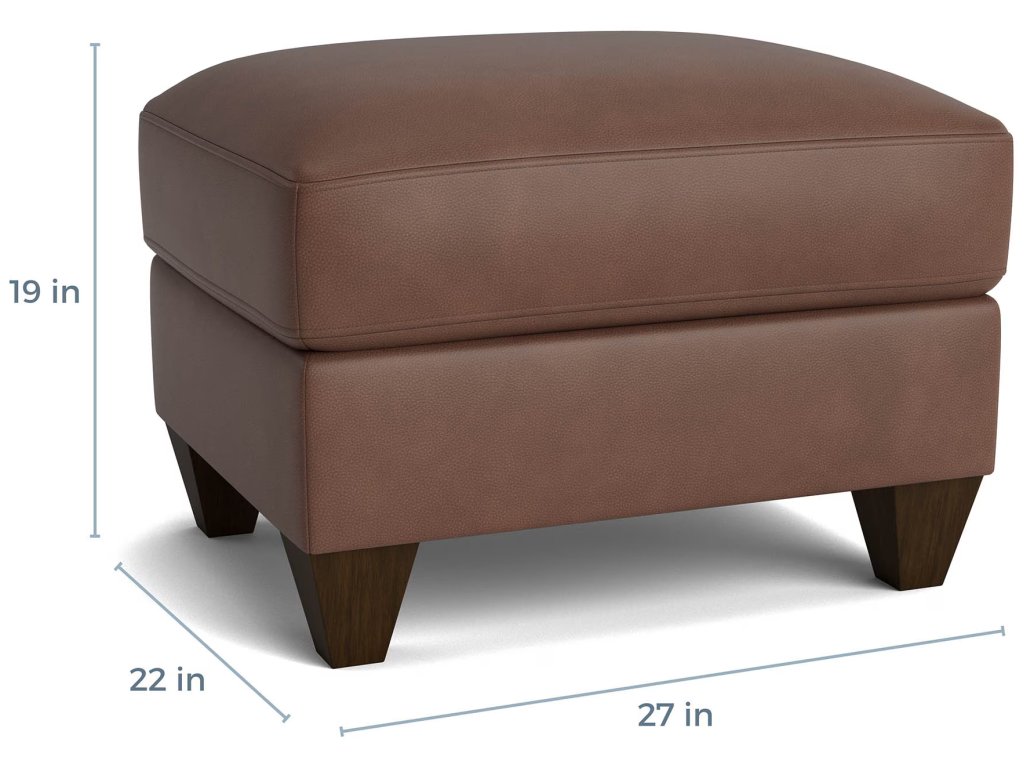True Custom® Leather Ottoman - image 2
