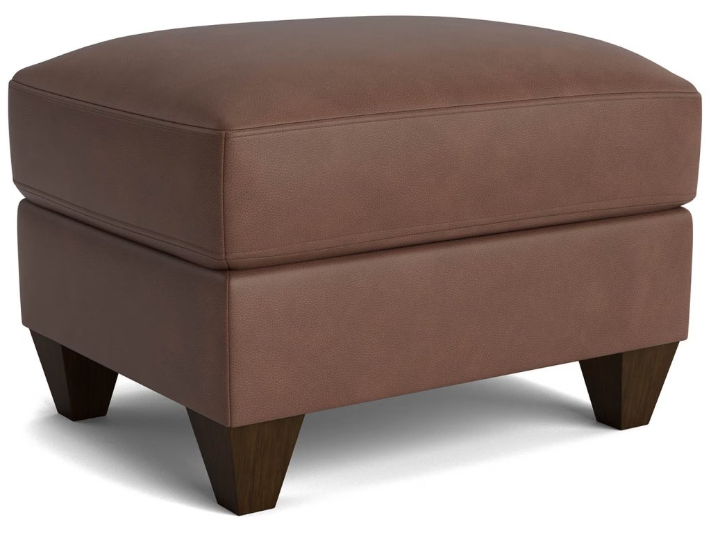 True Custom® Leather Ottoman - main image