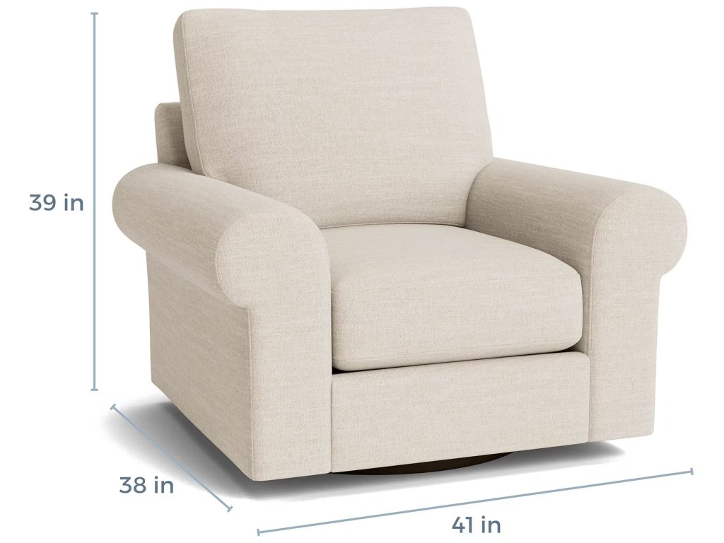 True Custom® Large Roll Arm Swivel Chair - image 4