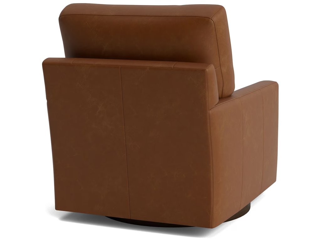 True Custom® Leather Track Arm Swivel Chair - image 3
