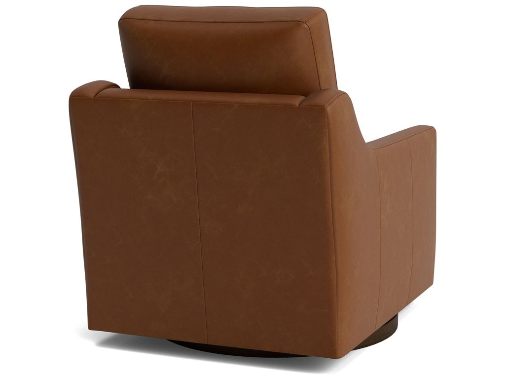 True Custom® Leather Slope Arm Swivel Chair - image 3