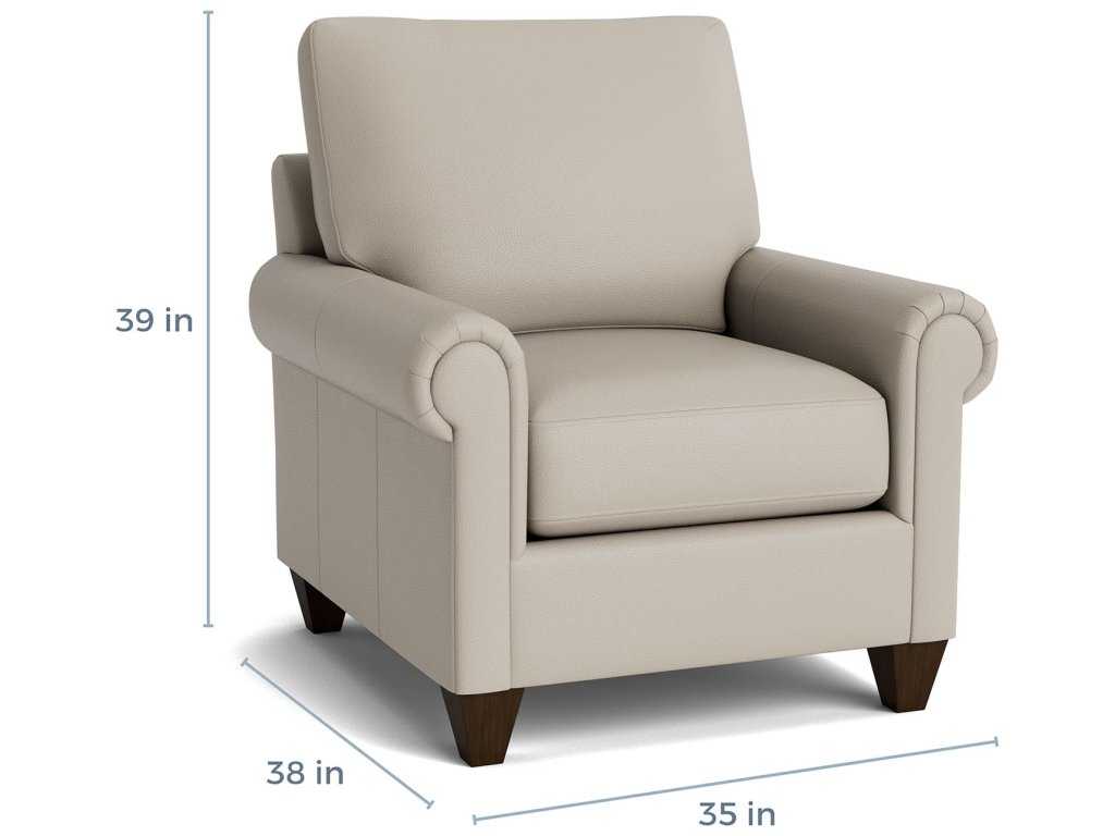 True Custom® Leather Panel Arm Accent Chair - image 4